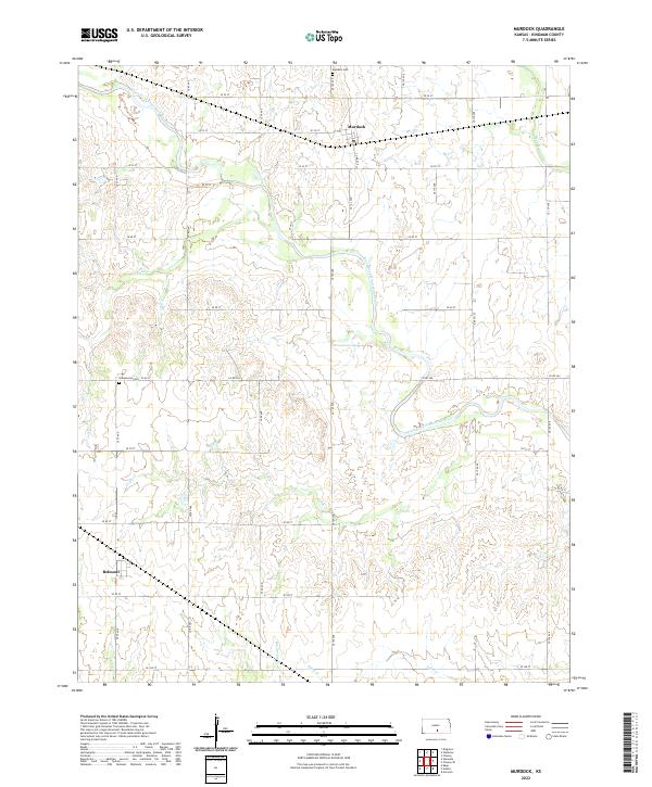 Murdock, KS — USGS 7.5-minute topo (2022)