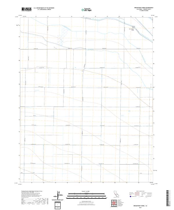 Broadview Farms, CA — USGS 7.5-minute topo (2021)