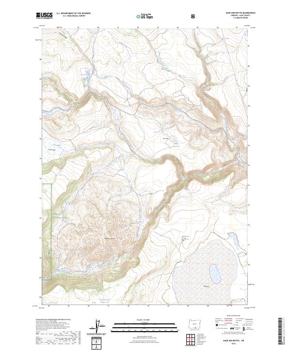 Sage Hen Butte, OR — USGS 7.5-minute topo (2024)