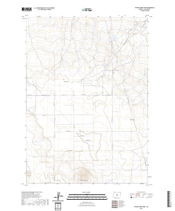 Peters Creek Sink, OR — USGS 7.5-minute topo (2023)