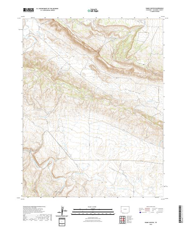 Hamm Canyon, CO — USGS 7.5-minute topo (2022)