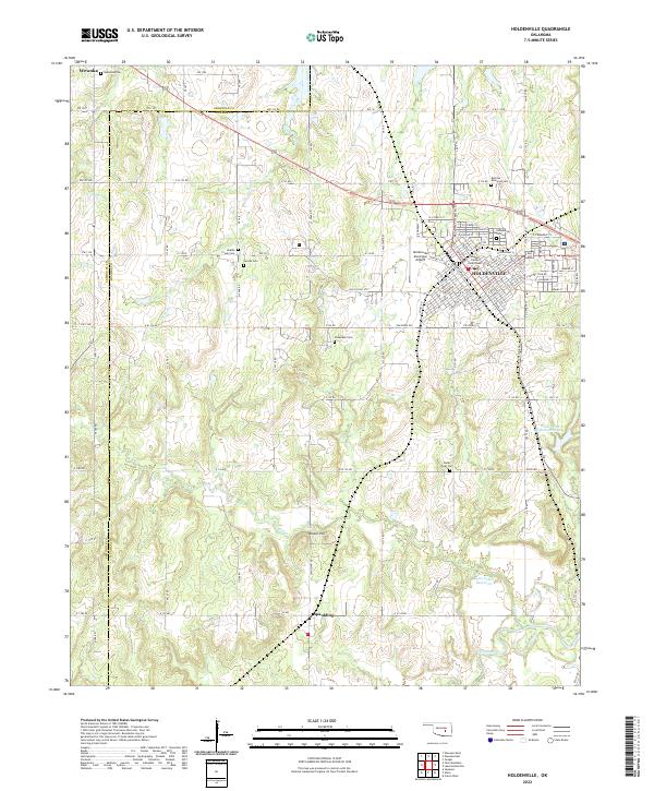Holdenville, OK — USGS 7.5-minute topo (2022)