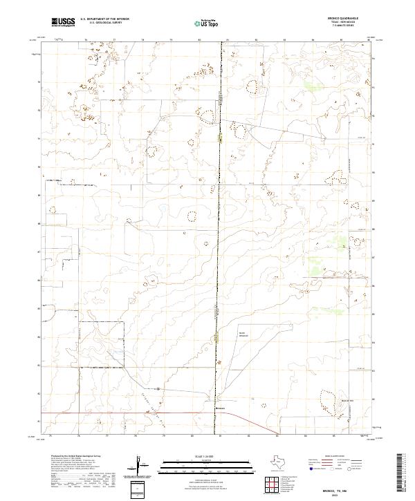 Bronco, TX-NM — USGS 7.5-minute topo (2022)