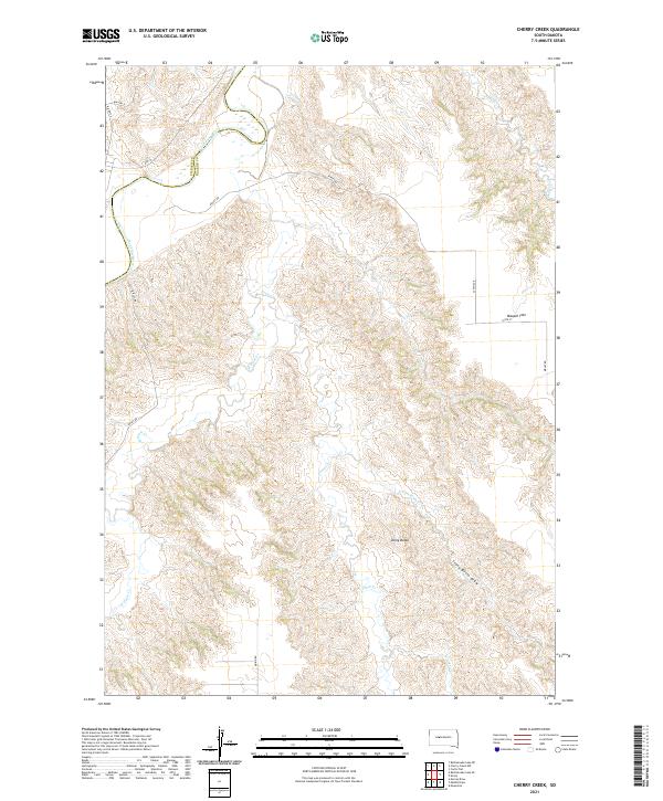 Cherry Creek, SD — USGS 7.5-minute topo (2021)