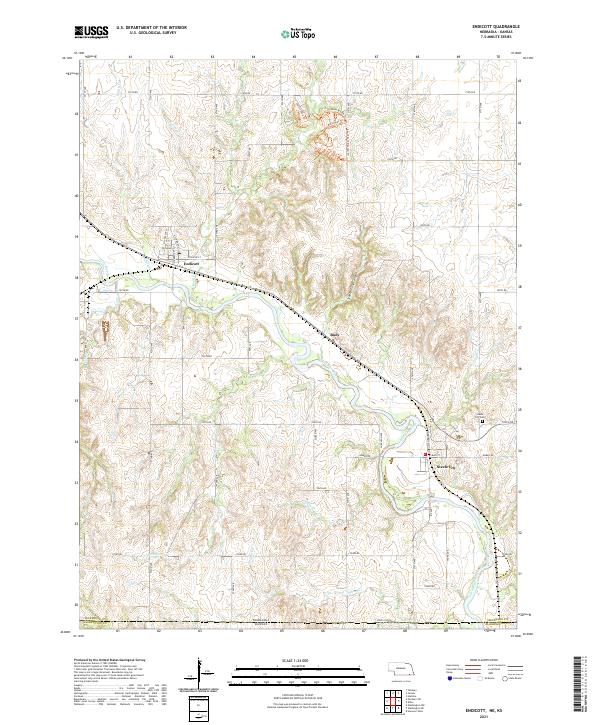 Endicott, NE-KS — USGS 7.5-minute topo (2021)