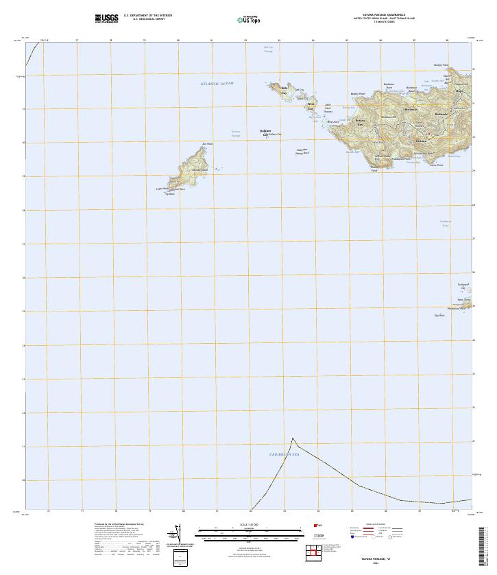 Savana Passage, VI — USGS 7.5-minute topo (2024)