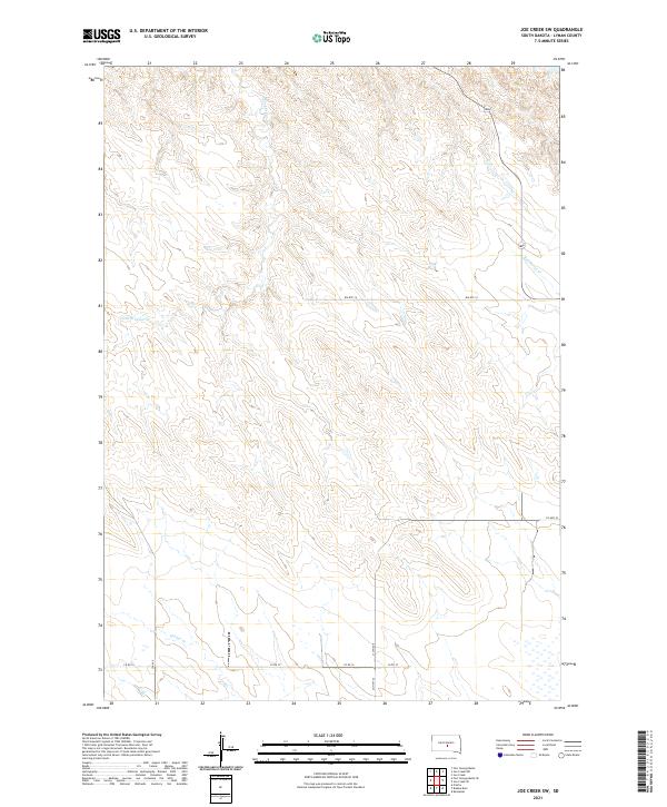 Joe Creek SW, SD — USGS 7.5-minute topo (2021)