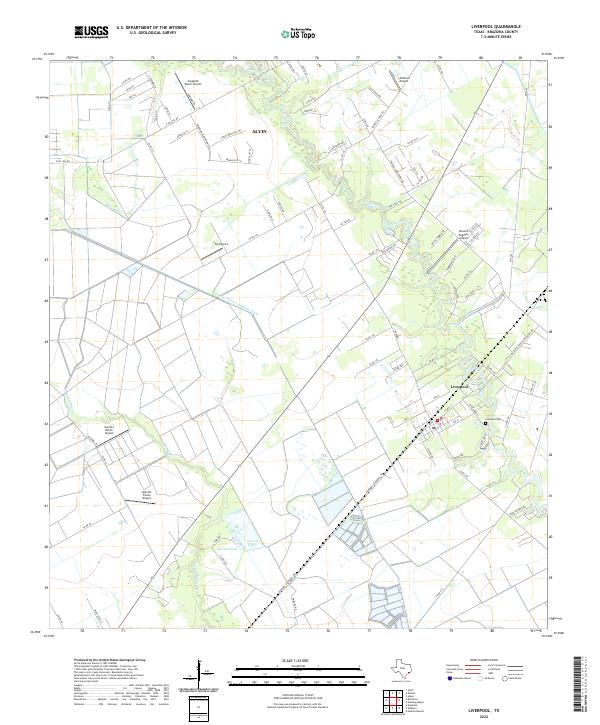 Liverpool, TX — USGS 7.5-minute topo (2022)