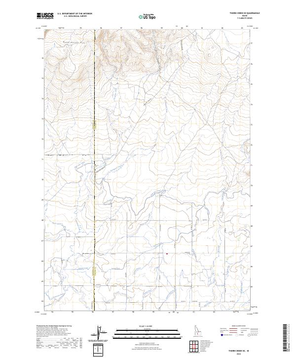 Thorn Creek SE, ID — USGS 7.5-minute topo (2024)
