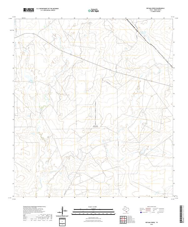 Retama Creek, TX — USGS 7.5-minute topo (2022)
