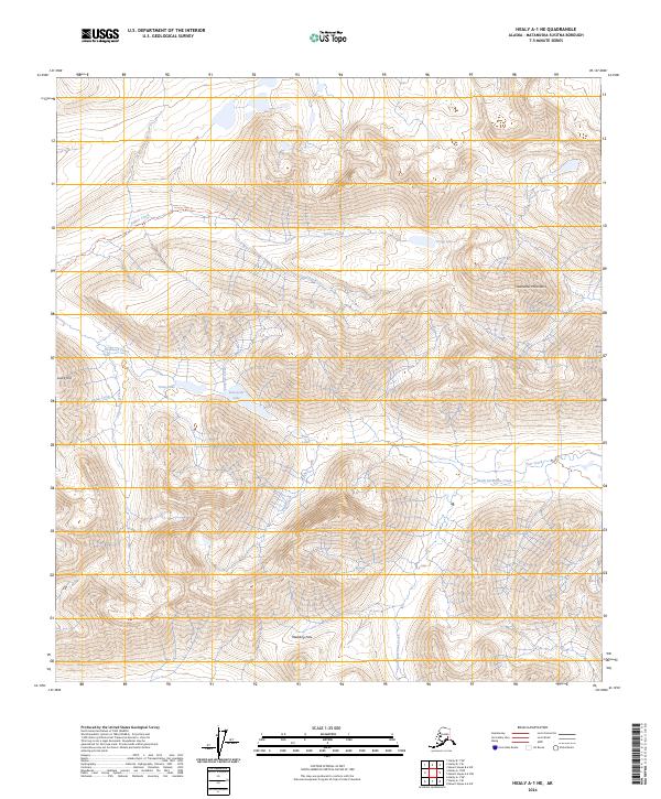 Healy A-1 NE, AK — USGS 7.5-minute topo (2024)