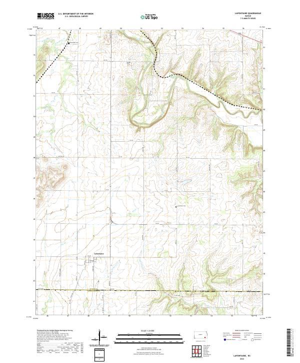 Lafontaine, KS — USGS 7.5-minute topo (2022)