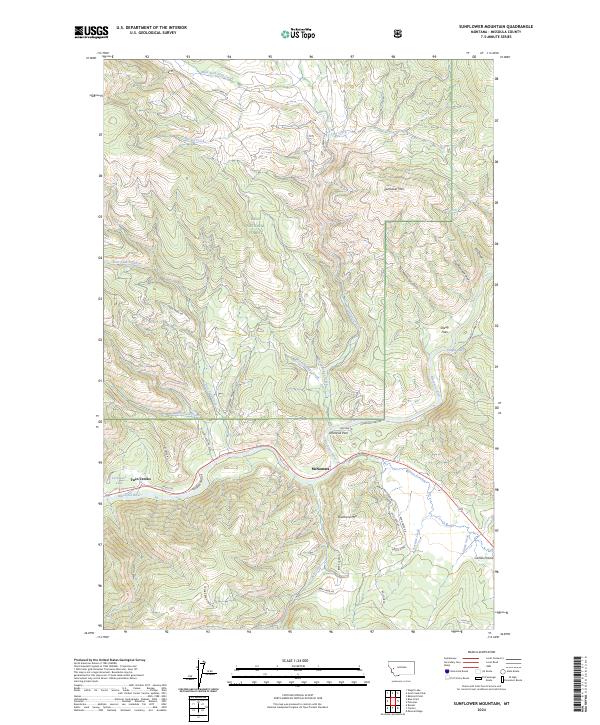 Sunflower Mountain, MT — USGS 7.5-minute topo (2024)