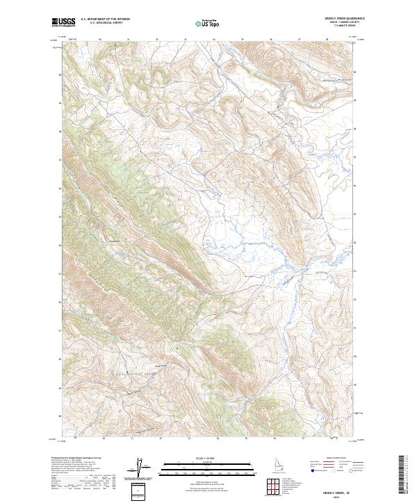 Grizzly Creek, ID — USGS 7.5-minute topo (2023)