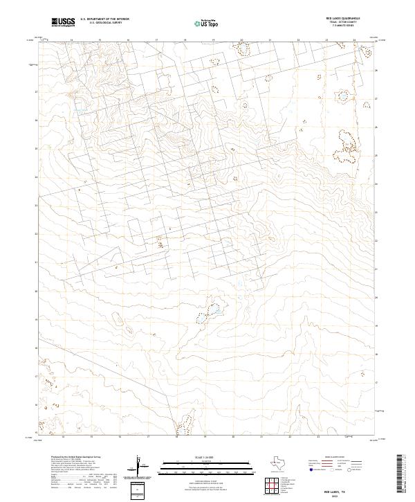 Red Lakes, TX — USGS 7.5-minute topo (2022)