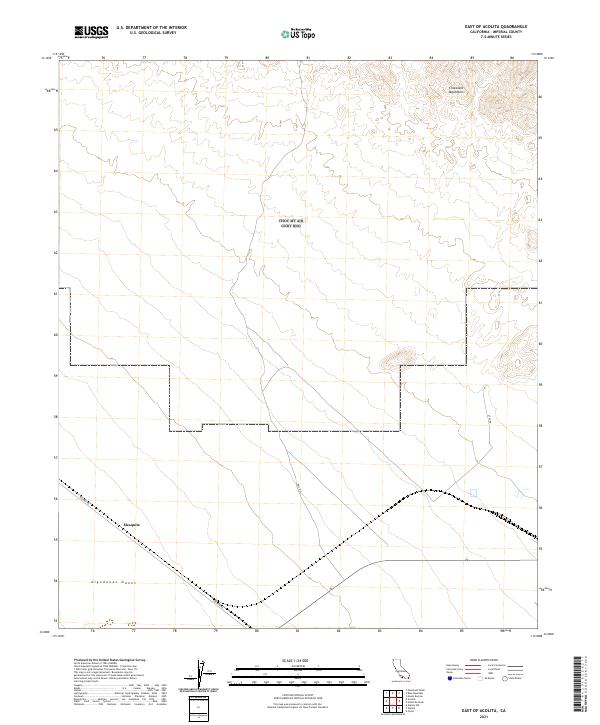 East of Acolita, CA — USGS 7.5-minute topo (2021)