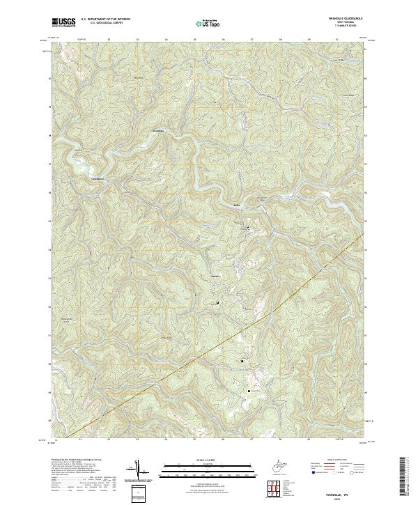 Swandale, WV — USGS 7.5-minute topo (2023)
