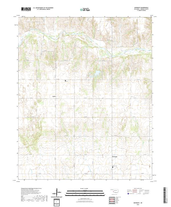 McKnight, OK — USGS 7.5-minute topo (2022)