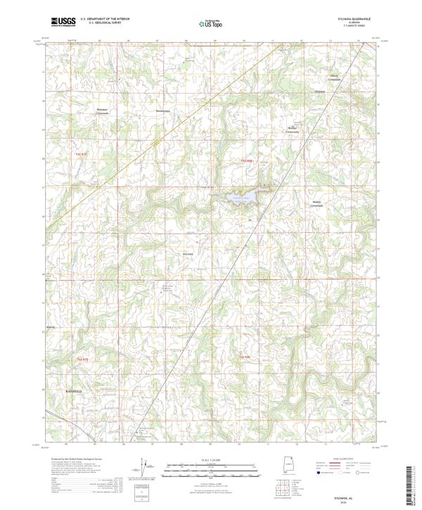 Sylvania, AL — USGS 7.5-minute topo (2026)