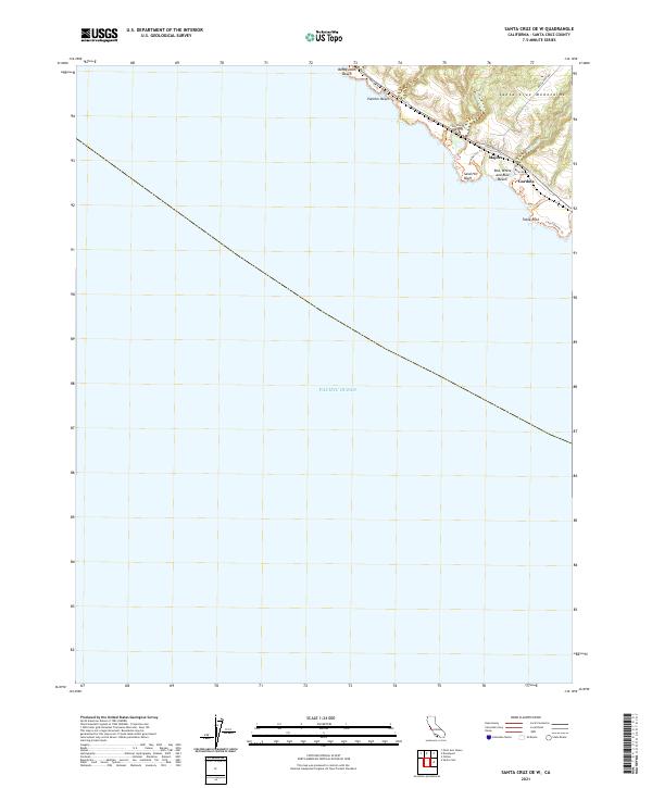 Santa Cruz OE W, CA — USGS 7.5-minute topo (2021)