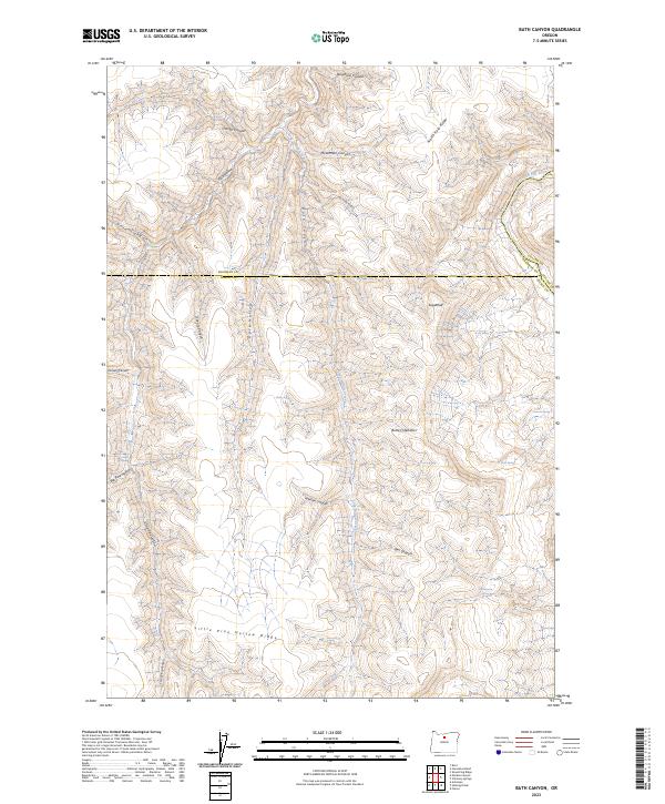 Bath Canyon, OR — USGS 7.5-minute topo (2023)