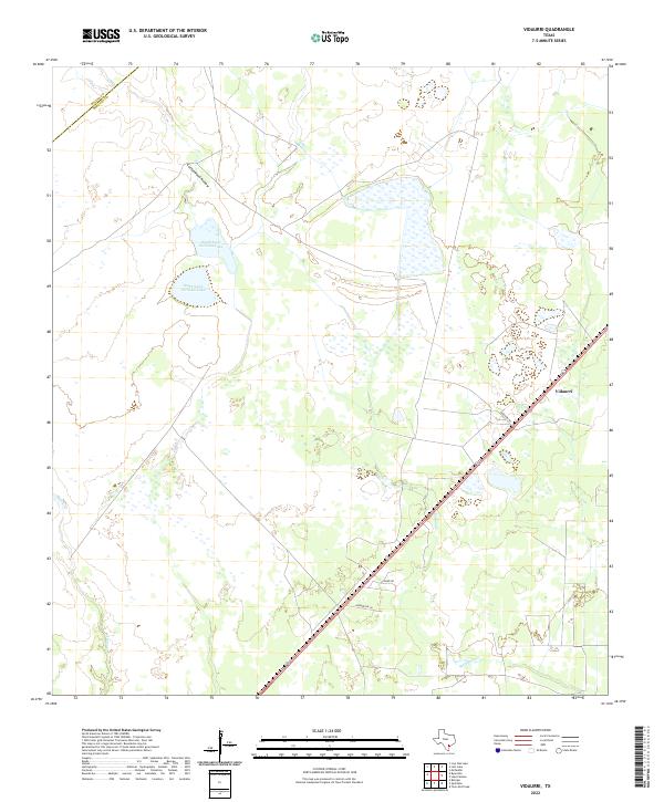 Vidaurri, TX — USGS 7.5-minute topo (2022)