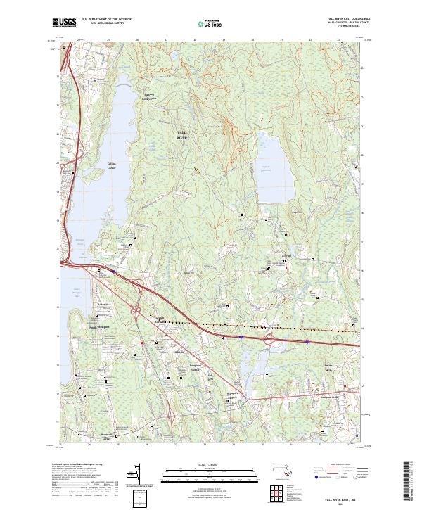 Fall River East, MA — USGS 7.5-minute topo (2024)