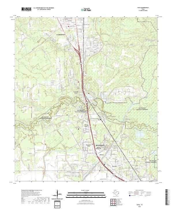 Voth, TX — USGS 7.5-minute topo (2022)