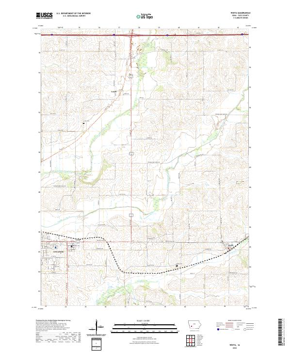 Wiota, IA — USGS 7.5-minute topo (2022)