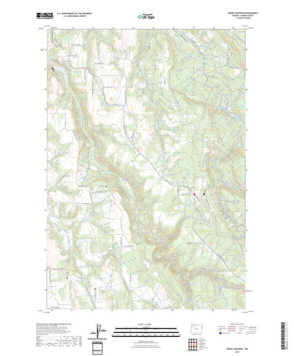 Drake Crossing, OR — USGS 7.5-minute topo (2023)