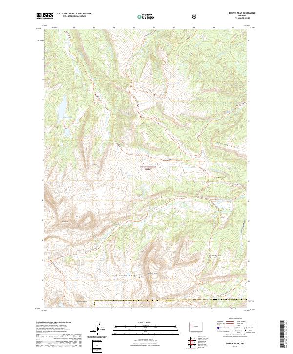 Darwin Peak, WY — USGS 7.5-minute topo (2021)