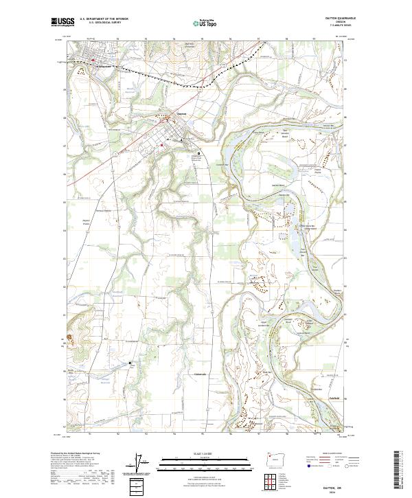 Dayton, OR — USGS 7.5-minute topo (2024)