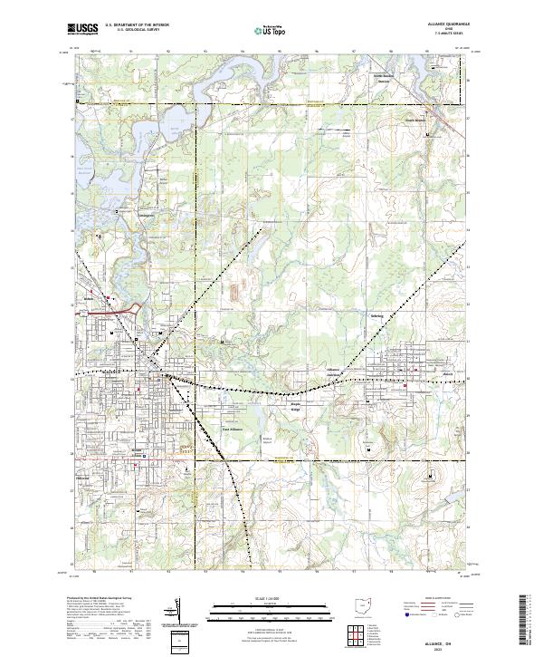 Alliance, OH — USGS 7.5-minute topo (2023)