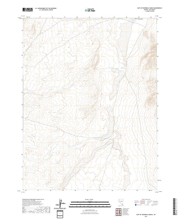 East of Snowball Ranch, NV — USGS 7.5-minute topo (2021)