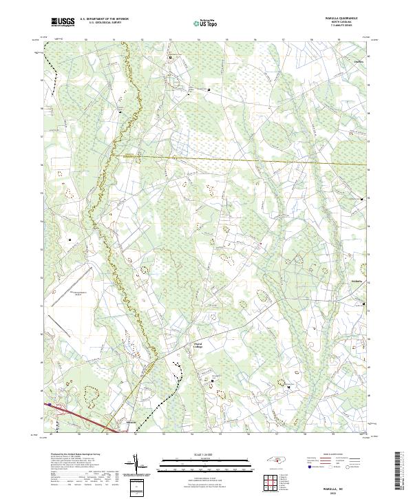Wakulla, NC — USGS 7.5-minute topo (2022)