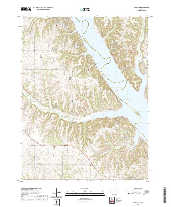 Olsburg SW, KS — USGS 7.5-minute topo (2022)