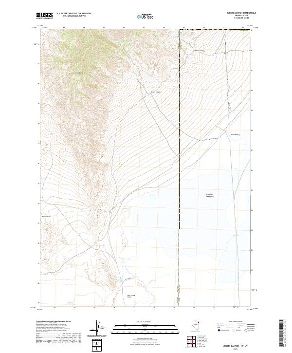 Miners Canyon, NV-UT — USGS 7.5-minute topo (2021)