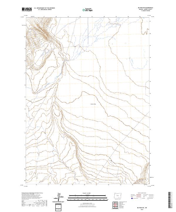 Blitzen SW, OR — USGS 7.5-minute topo (2023)