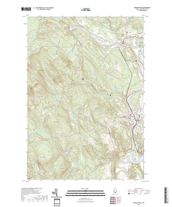 Madison West, ME — USGS 7.5-minute topo (2024)