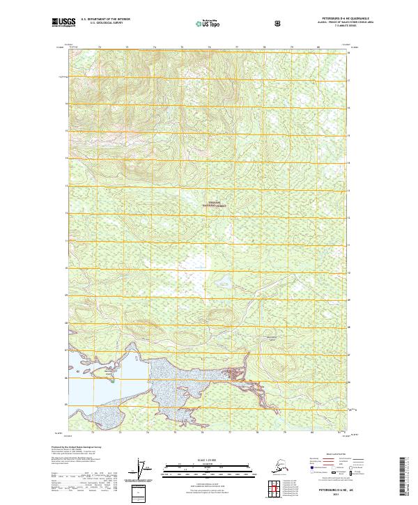 Petersburg D-6 NE, AK — USGS 7.5-minute topo (2021)