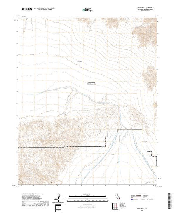 Pinto Wells, CA — USGS 7.5-minute topo (2021)