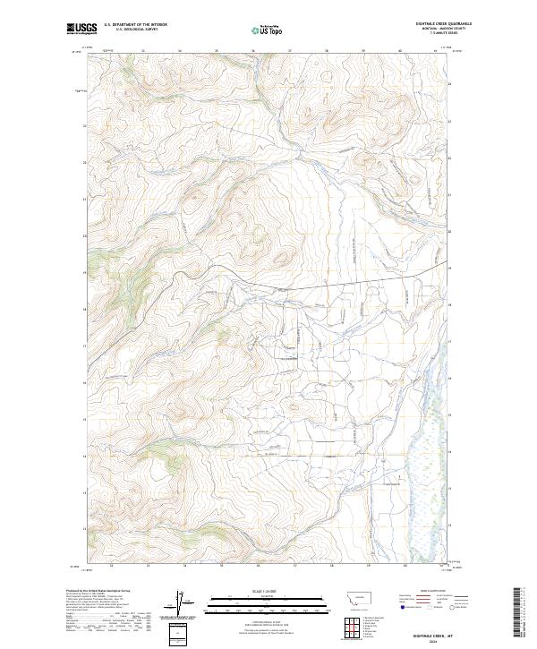 Eightmile Creek, MT — USGS 7.5-minute topo (2024)