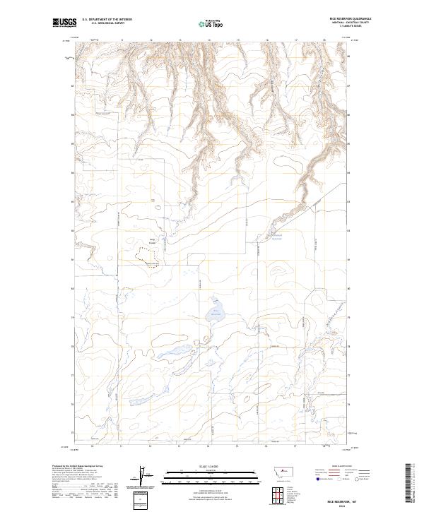 Rice Reservoir, MT — USGS 7.5-minute topo (2024)