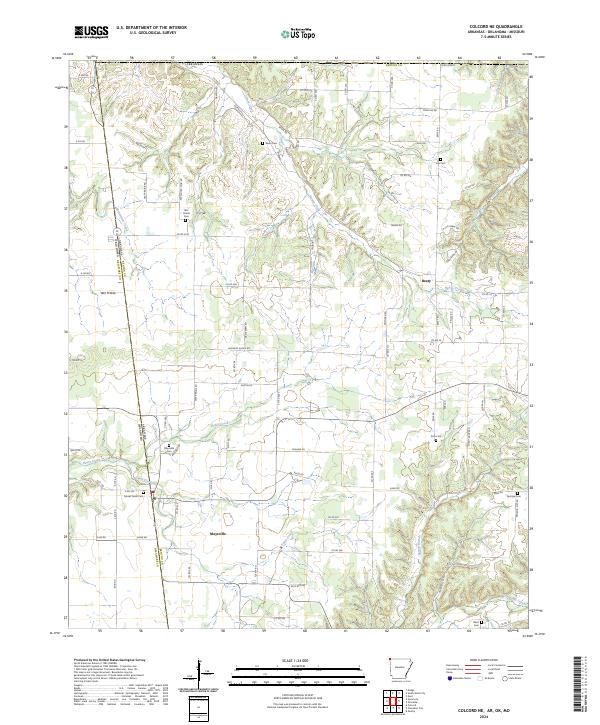 Colcord NE, AR-OK-MO — USGS 7.5-minute topo (2024)