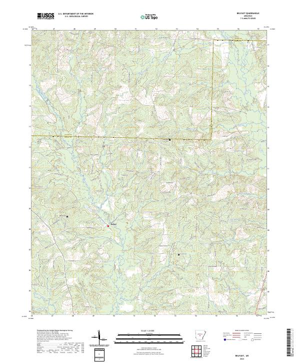 Belfast, AR — USGS 7.5-minute topo (2024)