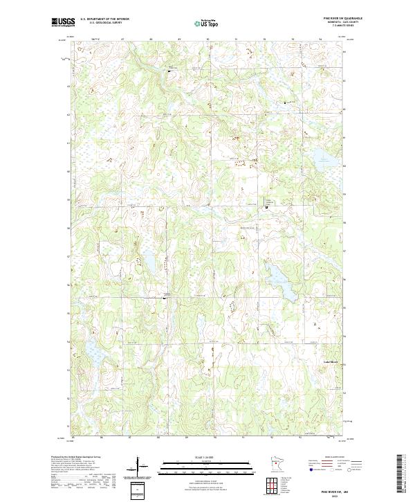 Pine River SW, MN — USGS 7.5-minute topo (2022)