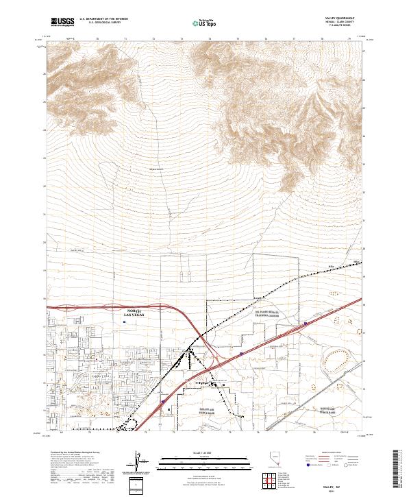 Valley, NV — USGS 7.5-minute topo (2021)