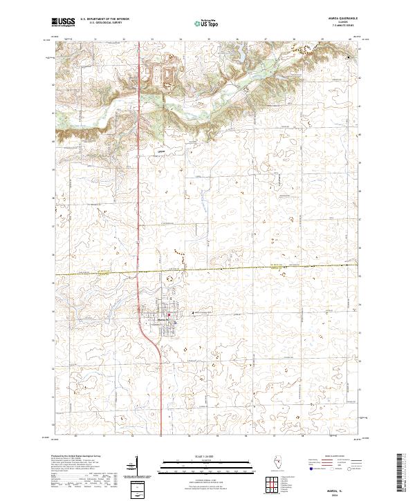 Maroa, IL — USGS 7.5-minute topo (2024)