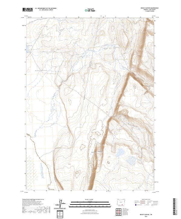 Rocky Canyon, OR — USGS 7.5-minute topo (2024)