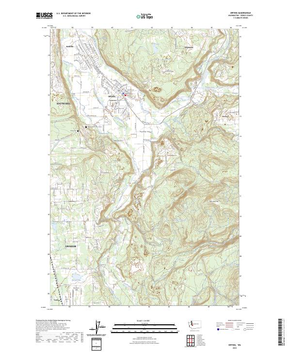 Orting, WA — USGS 7.5-minute topo (2023)